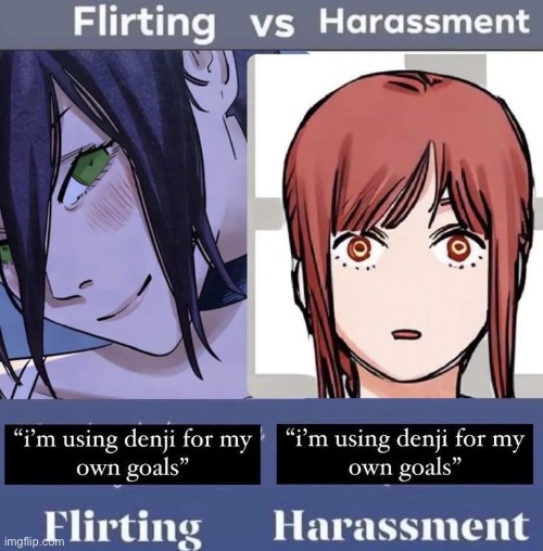 Flirting VS Harassment 😂🤣 . . . #animememes #anime #memes #animeedits  #otaku #manga #animegirl #animeart #naruto #meme #animes #weeb…