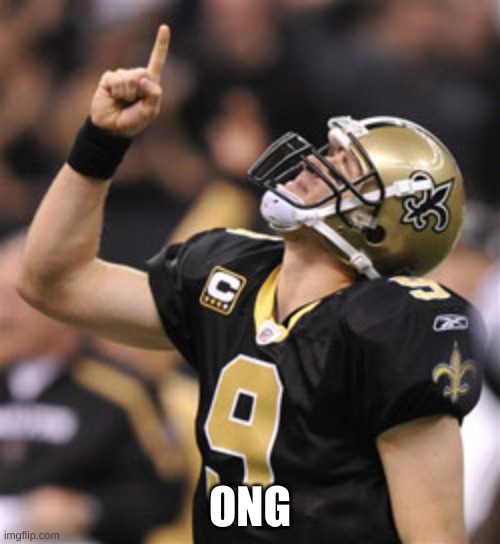 football player pointing up | ONG | image tagged in football player pointing up | made w/ Imgflip meme maker