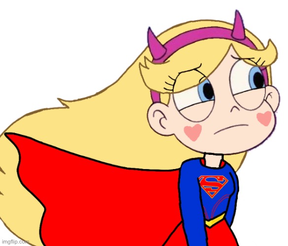 Something i Made… | image tagged in svtfoe,star butterfly,supergirl,fanart,star vs the forces of evil,memes | made w/ Imgflip meme maker