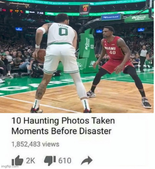 Jayson Tatum v 40 Year Old Udonis Haslem | image tagged in nba memes | made w/ Imgflip meme maker