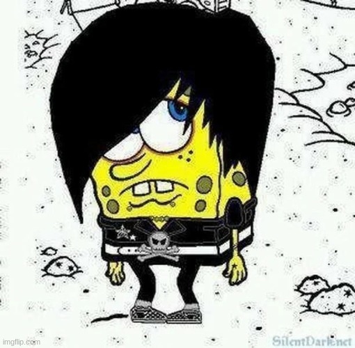 Emo Sponge | image tagged in emo sponge | made w/ Imgflip meme maker