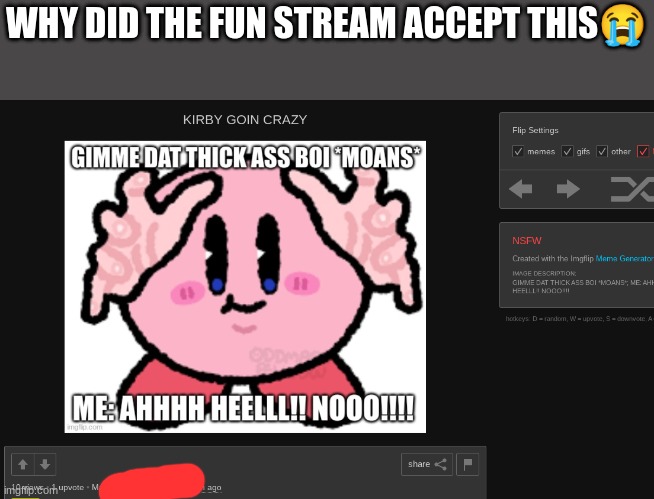 WHY DID THE FUN STREAM ACCEPT THIS😭 | made w/ Imgflip meme maker