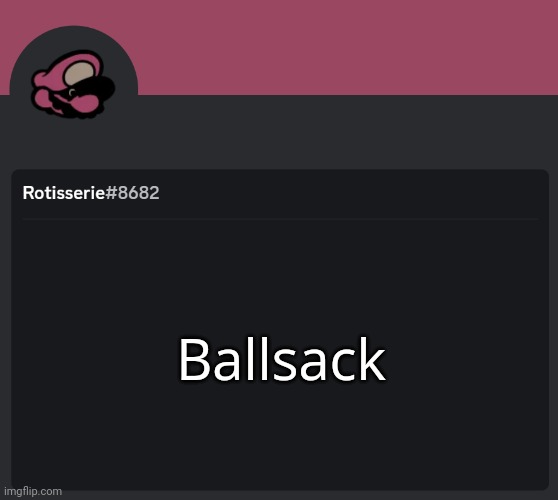 Rotisserie Discord Temp | Ballsack | image tagged in rotisserie discord temp | made w/ Imgflip meme maker