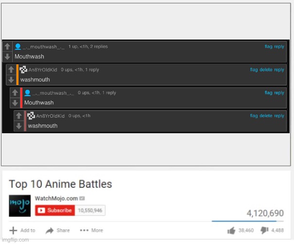 Top 10 Anime Battles | image tagged in top 10 anime battles | made w/ Imgflip meme maker