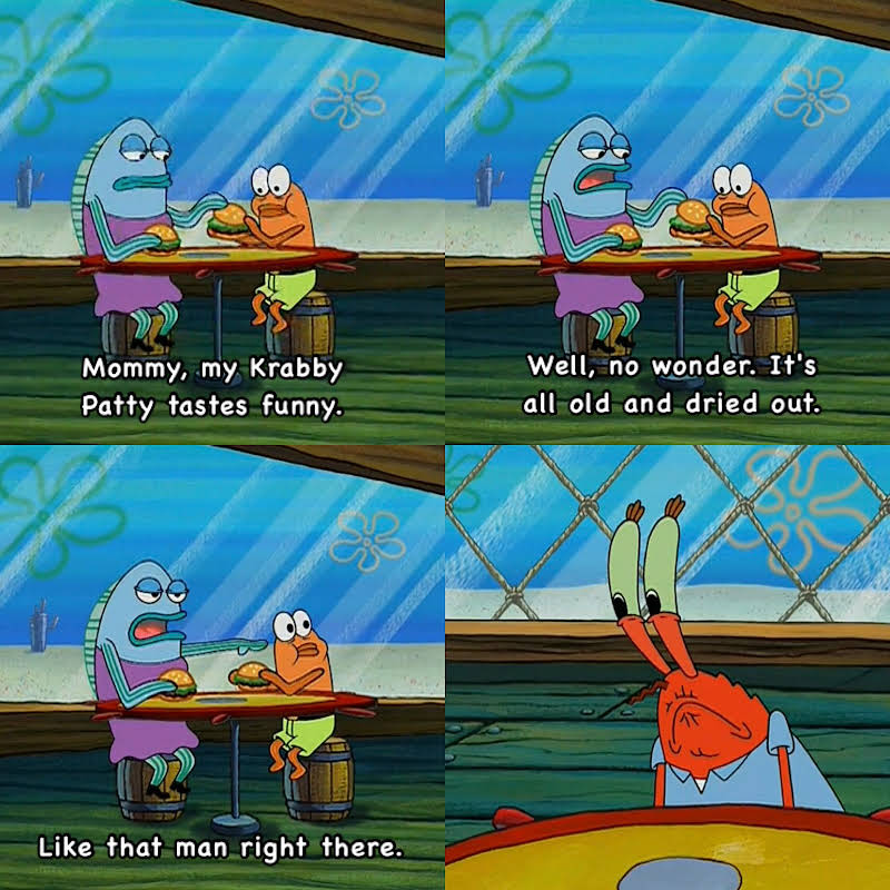 High Quality Mr Krabs dried out Blank Meme Template