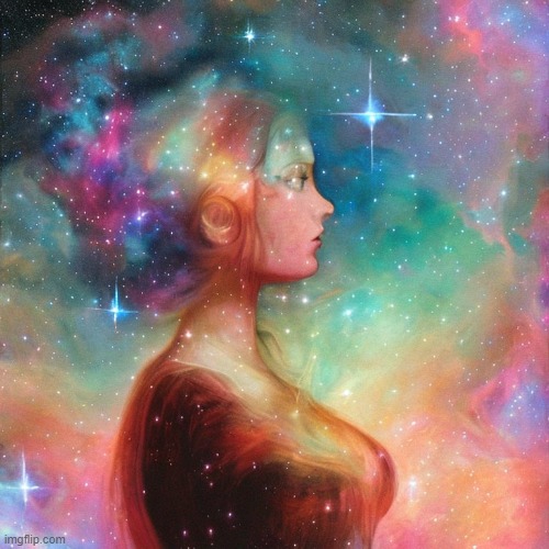 "The Girl of the Nebula", damaged in the January 11 bombing but restored and now in the North Tower lobby | made w/ Imgflip meme maker