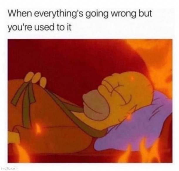 When everything’s going wrong but you’re used to it | image tagged in when everything s going wrong but you re used to it | made w/ Imgflip meme maker
