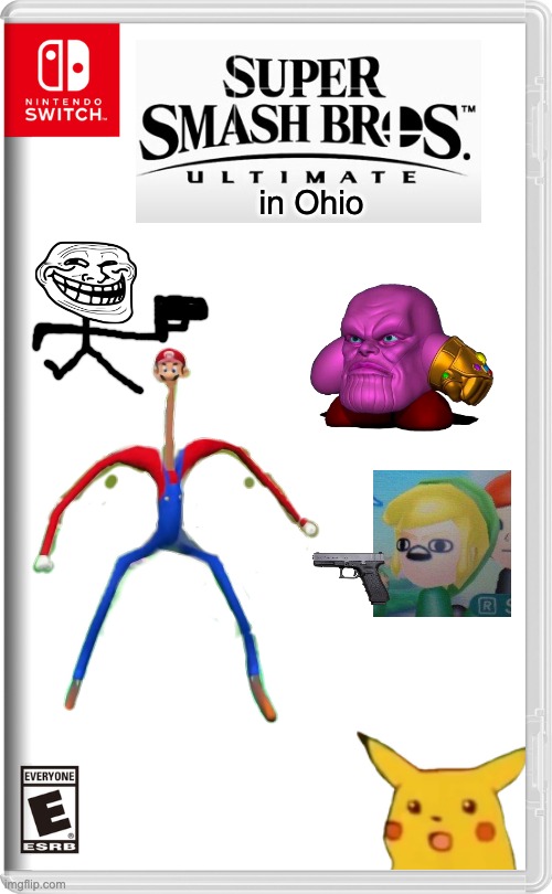 Super Smash Bros Ultimate in Ohio | in Ohio | image tagged in nintendo switch,super smash bros,ohio | made w/ Imgflip meme maker