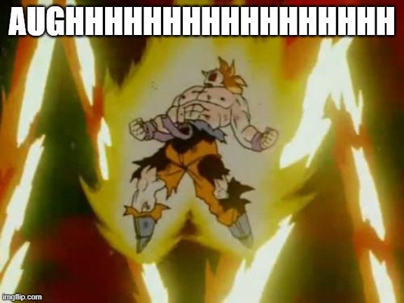 Goku SSJ | AUGHHHHHHHHHHHHHHHHH | image tagged in goku ssj | made w/ Imgflip meme maker