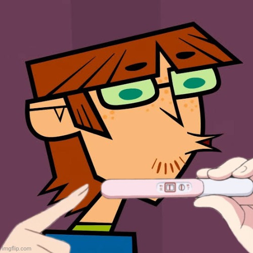 Harold got pregnant | image tagged in total drama,harold,pregnancy test,pregnant,mpreg | made w/ Imgflip meme maker