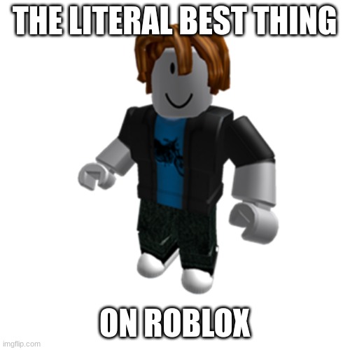 ROBLOX bacon hair | THE LITERAL BEST THING ON ROBLOX | image tagged in roblox bacon hair | made w/ Imgflip meme maker