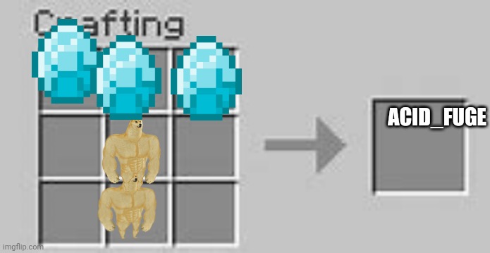 Minecraft Crafting | ACID_FUGE | image tagged in minecraft crafting | made w/ Imgflip meme maker