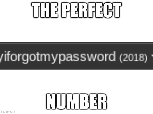 in the year 2018 | THE PERFECT; NUMBER | image tagged in memes | made w/ Imgflip meme maker