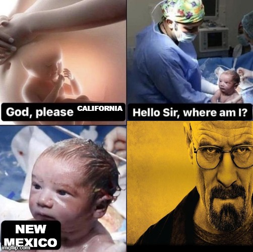CALIFORNIA; NEW MEXICO | made w/ Imgflip meme maker