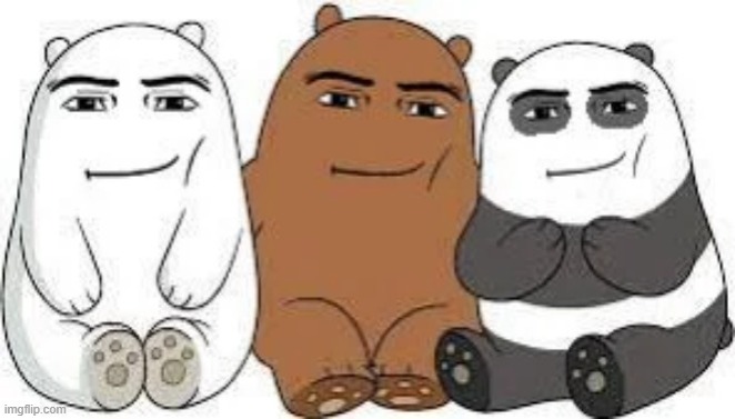 We Bear Man Face Blank Meme Template