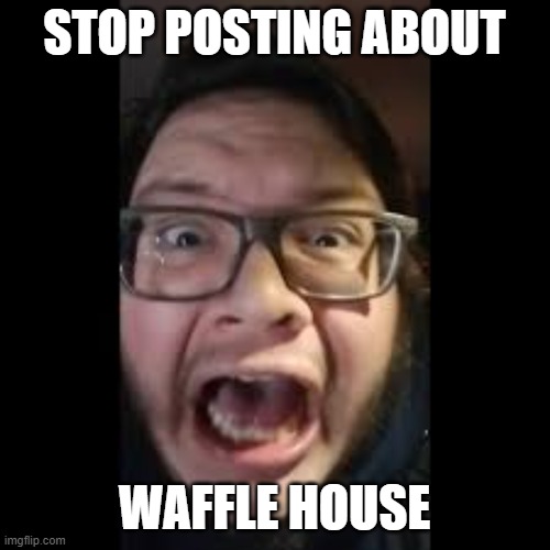 STOP. POSTING. ABOUT AMONG US | STOP POSTING ABOUT WAFFLE HOUSE | image tagged in stop posting about among us | made w/ Imgflip meme maker