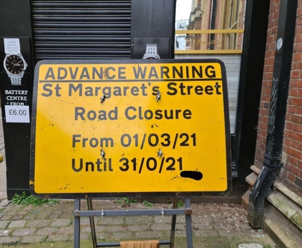 Gotta wait until Nulluary 31 | made w/ Imgflip meme maker