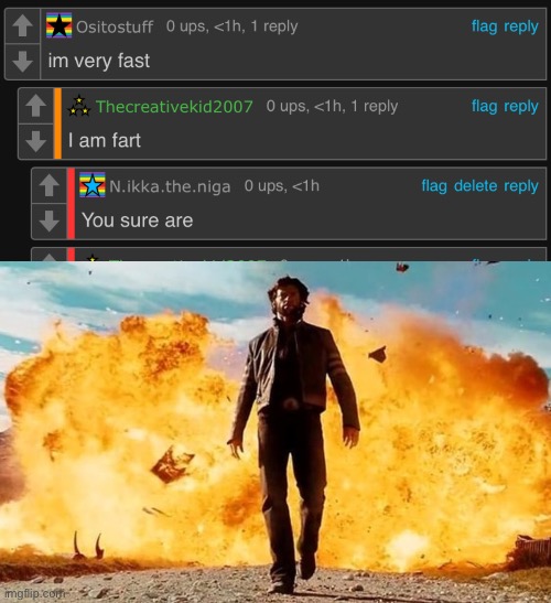 /srs not clickbiat | image tagged in guy walking away from explosion,balls,msmg | made w/ Imgflip meme maker