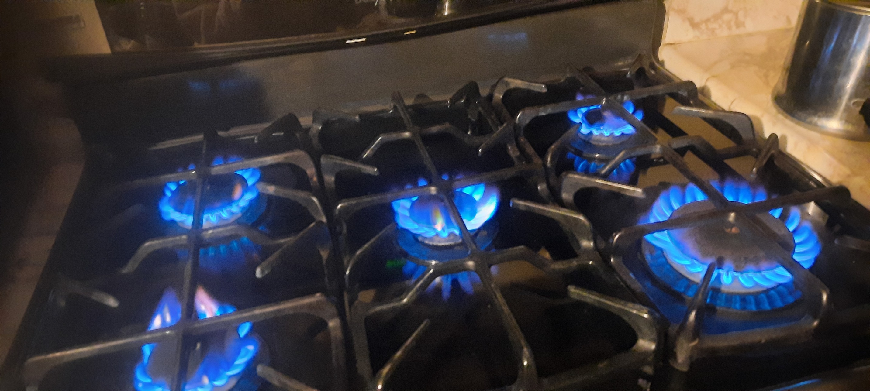 5 burner gas stove Blank Meme Template