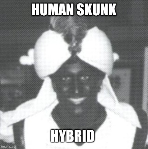 Justin Trudeau Blackface | HUMAN SKUNK; HYBRID | image tagged in justin trudeau blackface | made w/ Imgflip meme maker