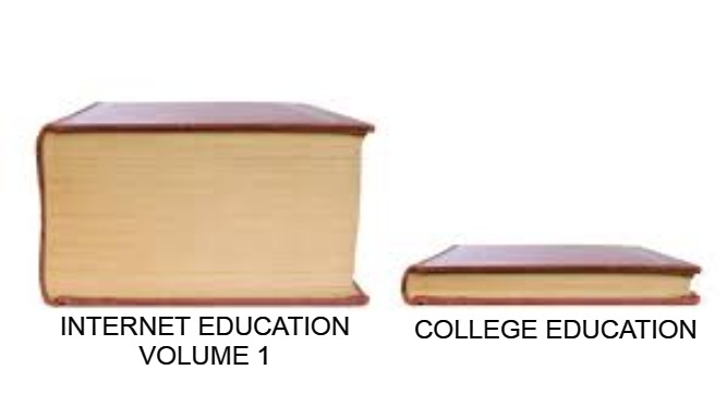 smarts | COLLEGE EDUCATION; INTERNET EDUCATION
VOLUME 1 | image tagged in big book small book | made w/ Imgflip meme maker