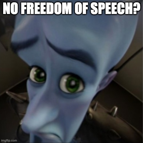 Megamind peeking | NO FREEDOM OF SPEECH? | image tagged in megamind peeking,politics,political meme,america,russia | made w/ Imgflip meme maker