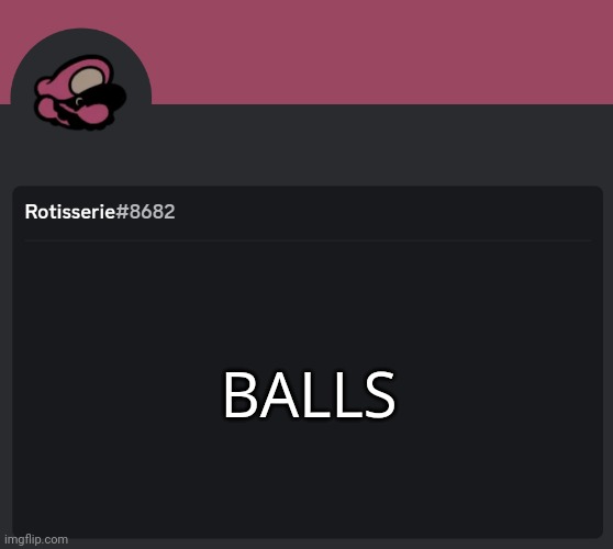 Rotisserie Discord Temp | BALLS | image tagged in rotisserie discord temp | made w/ Imgflip meme maker