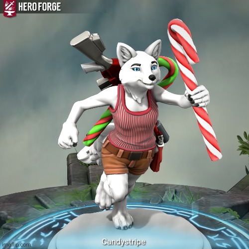 Candystripe in Hero Forge | image tagged in candystripe | made w/ Imgflip meme maker