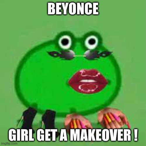 Beyonce makeover | BEYONCE; GIRL GET A MAKEOVER ! | image tagged in that's where you're wrong kiddo | made w/ Imgflip meme maker