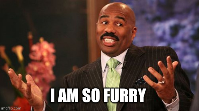 Steve Harvey Meme | I AM SO FURRY | image tagged in memes,steve harvey | made w/ Imgflip meme maker