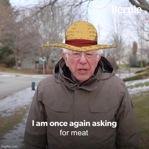 Bernie I Am Once Again Asking For Your Support Meme | for meat | image tagged in memes,bernie i am once again asking for your support | made w/ Imgflip meme maker