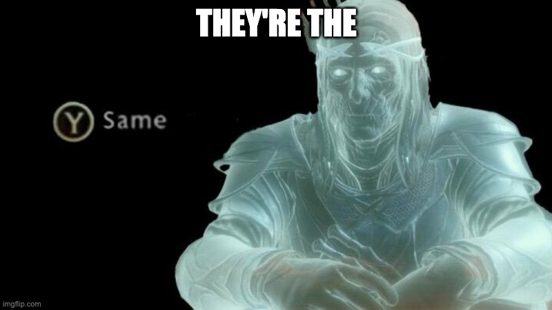 Press Y Same | THEY'RE THE | image tagged in press y same | made w/ Imgflip meme maker