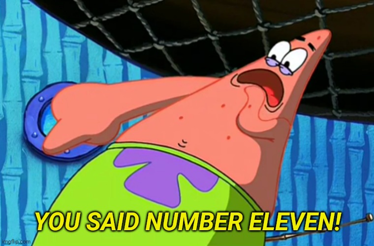 You Said Number 11 | YOU SAID NUMBER ELEVEN! | image tagged in you said number 11 | made w/ Imgflip meme maker