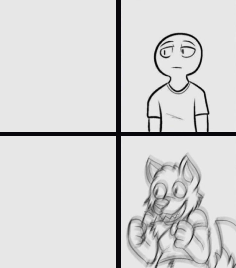 Excited Furry Blank Meme Template