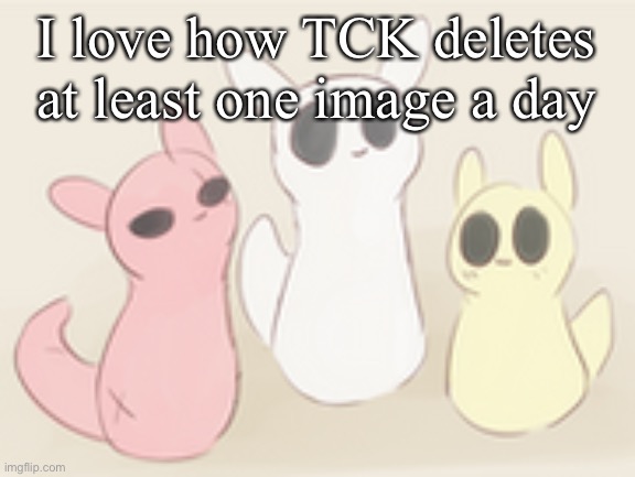 fellow gamers | I love how TCK deletes at least one image a day | image tagged in fellow gamers | made w/ Imgflip meme maker