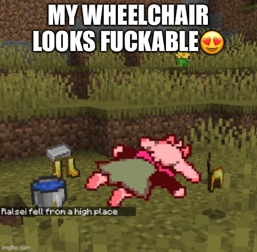 I’m not disabled | MY WHEELCHAIR LOOKS FUCKABLE😍 | made w/ Imgflip meme maker