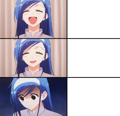 3 Faced Happiness to Despair Blank Meme Template