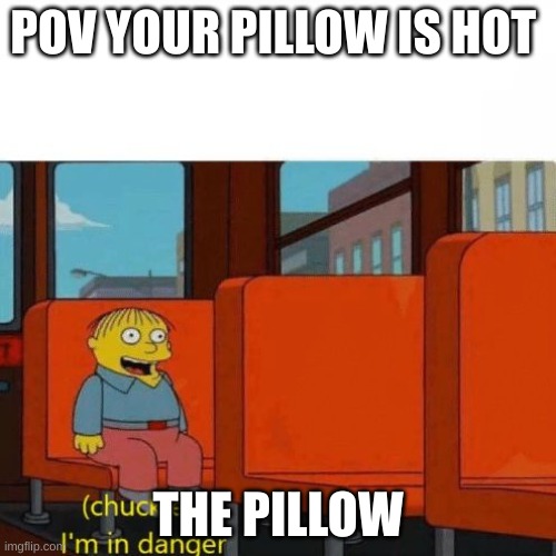 Chuckles, I’m in danger | POV YOUR PILLOW IS HOT; THE PILLOW | image tagged in chuckles i m in danger | made w/ Imgflip meme maker