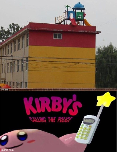 This is unsafe | image tagged in kirby's calling the police | made w/ Imgflip meme maker