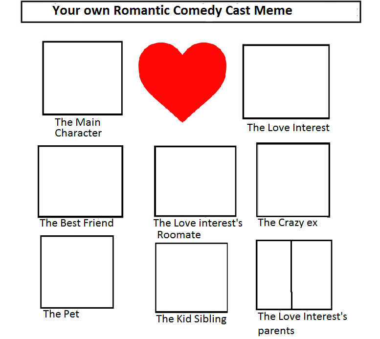 High Quality Your Own Romance Movie Cast Meme Blank Meme Template