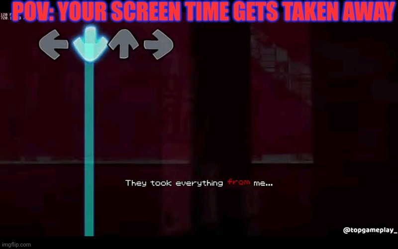 Relatable | POV: YOUR SCREEN TIME GETS TAKEN AWAY | image tagged in they took everything from me | made w/ Imgflip meme maker