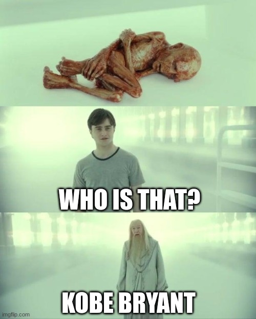 Dead Baby Voldemort / What Happened To Him | WHO IS THAT? KOBE BRYANT | image tagged in dead baby voldemort / what happened to him | made w/ Imgflip meme maker