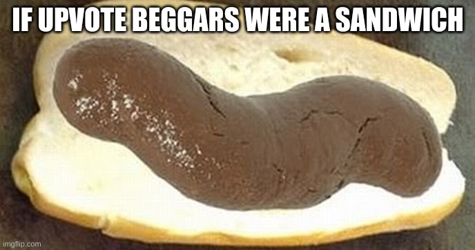 a shitwich | IF UPVOTE BEGGARS WERE A SANDWICH | image tagged in true shit sandwich | made w/ Imgflip meme maker