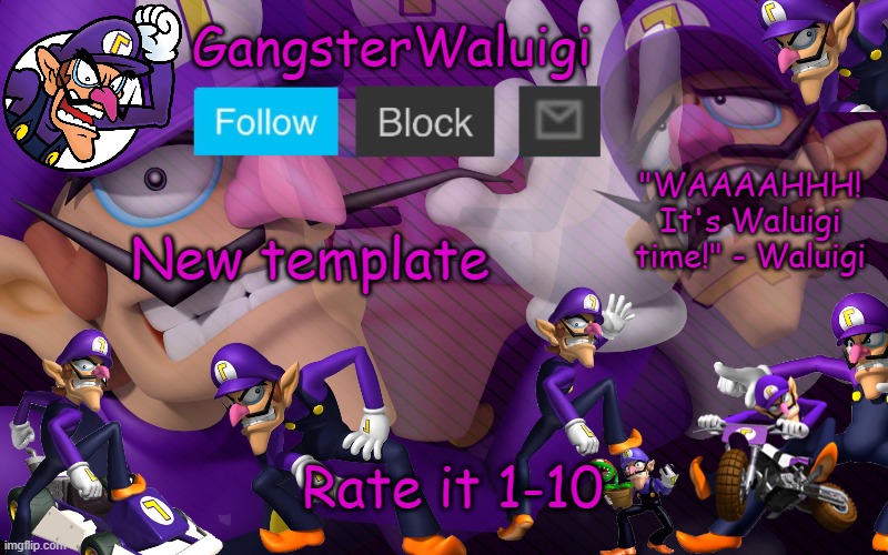 Waluigi Number One! | New template; Rate it 1-10 | image tagged in waluigi number one | made w/ Imgflip meme maker