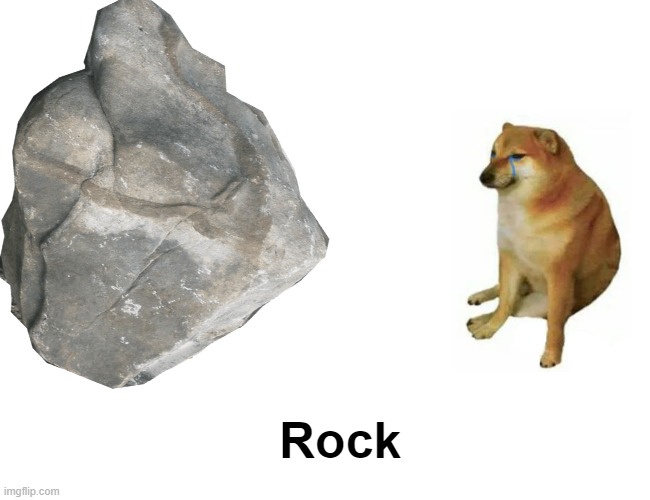 Rokc | Rock | image tagged in fun,upvote begging,drake hotline bling | made w/ Imgflip meme maker