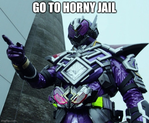 Go to Horny Jail (Metsuboujinrai Ver.) | GO TO HORNY JAIL | image tagged in go to horny jail metsuboujinrai ver | made w/ Imgflip meme maker