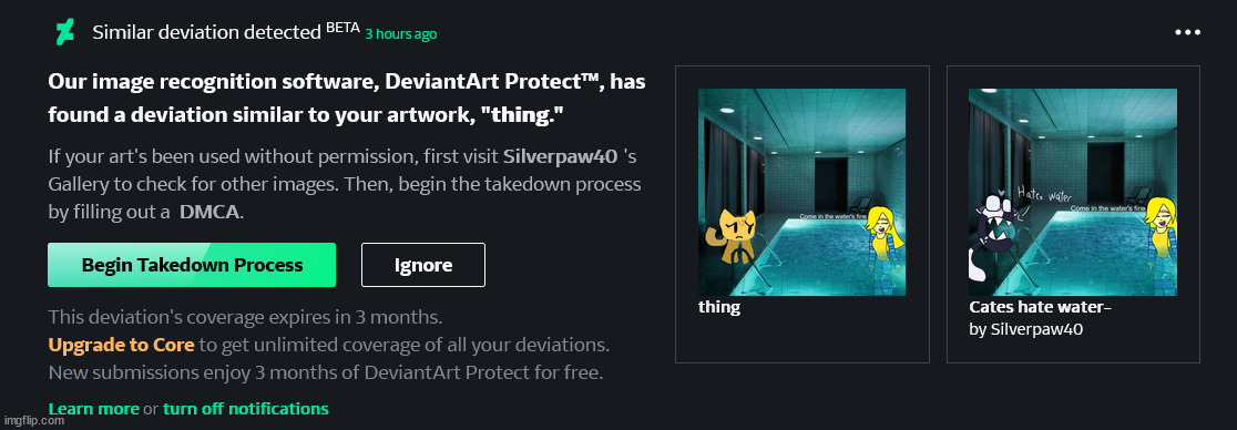 how stupid is deviantart? it's called a collab | made w/ Imgflip meme maker