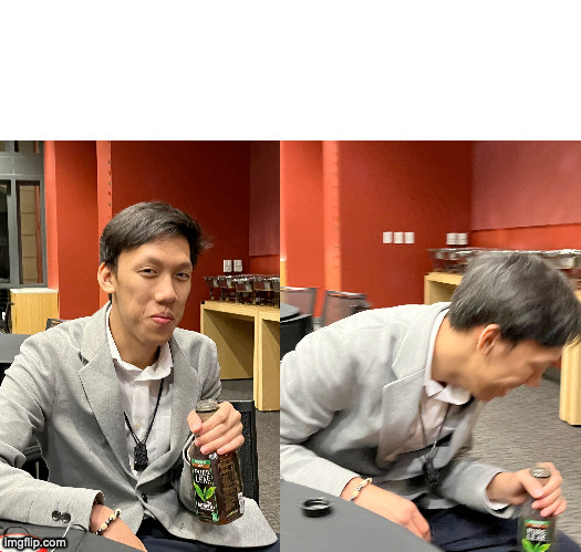 High Quality Drinking person scoffing Blank Meme Template