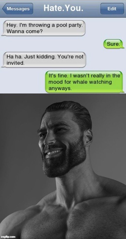 giga chad | image tagged in rare,insults | made w/ Imgflip meme maker