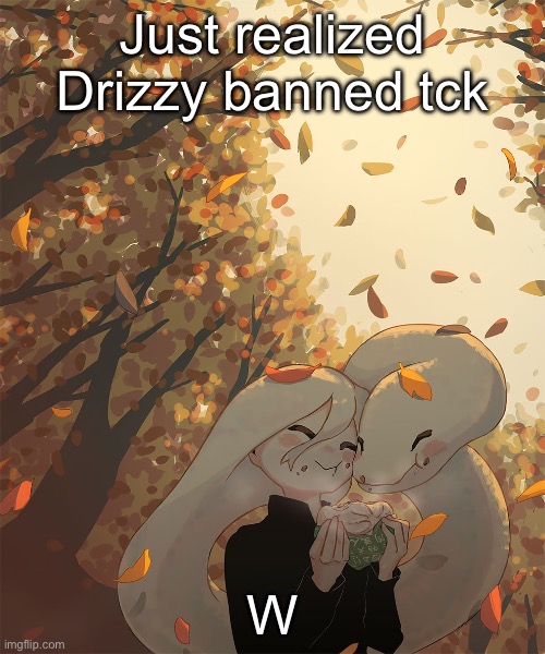 Avogado6 | Just realized Drizzy banned tck; W | image tagged in avogado6 | made w/ Imgflip meme maker